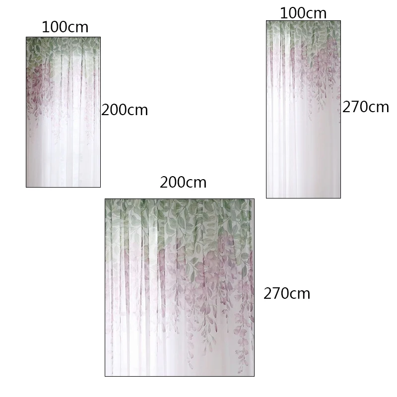 Цветы глицинии дизайн современный тюль шторы для гостиной спальни окна