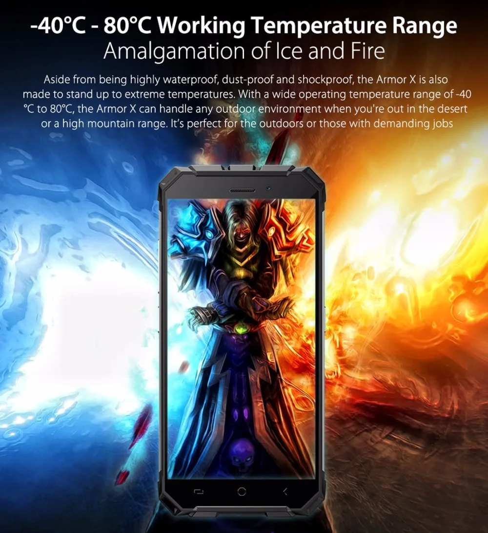 Ulefone Armor X смартфон 5 &quot18:9 дисплей 2 Гб ОЗУ 5500 мАч мобильный телефон MTK6739