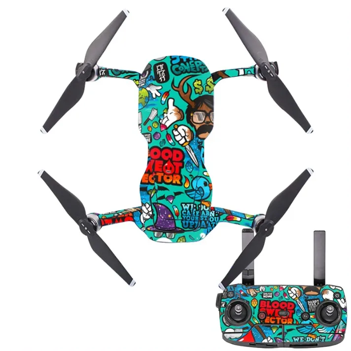 TN-DJMav icair-0027 Защитный Дизайн Горячая для Mavic Air Стикеры s Батарея наклейка пульта дистанционного управления кожи полный набор Drone тела Стикеры для DJI mavic AIR - Цвет: TN-DJMav icair-0027