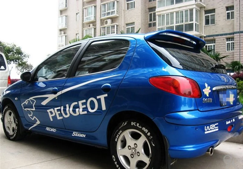 Для peugeot 206 спойлер высокого качества ABS Материал Автомобиля Заднее Крыло праймеры цвет задний спойлер для peugeot 206 207 спойлер