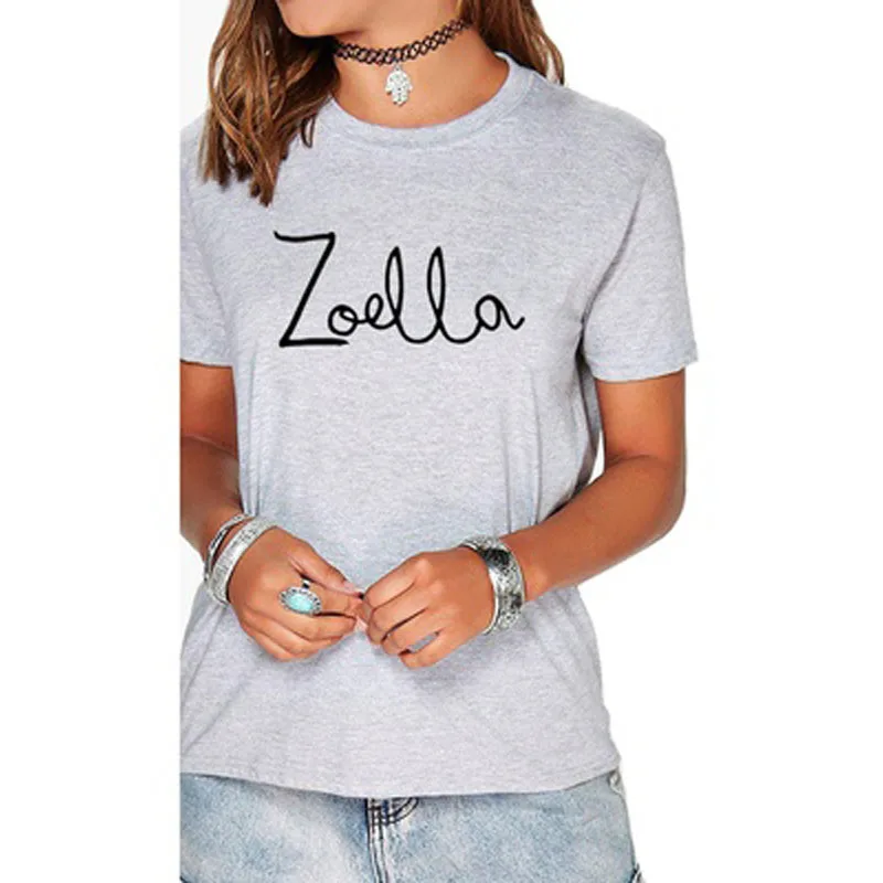 Letter Print T Shirt Women Zoella Casual Funny Tee All Match Tops Female | Женская одежда