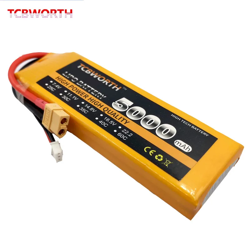 Аккумулятор LiPo 2S 7 4 в 5000 мАч 60C для радиоуправляемых игрушек аккумулятор дрона