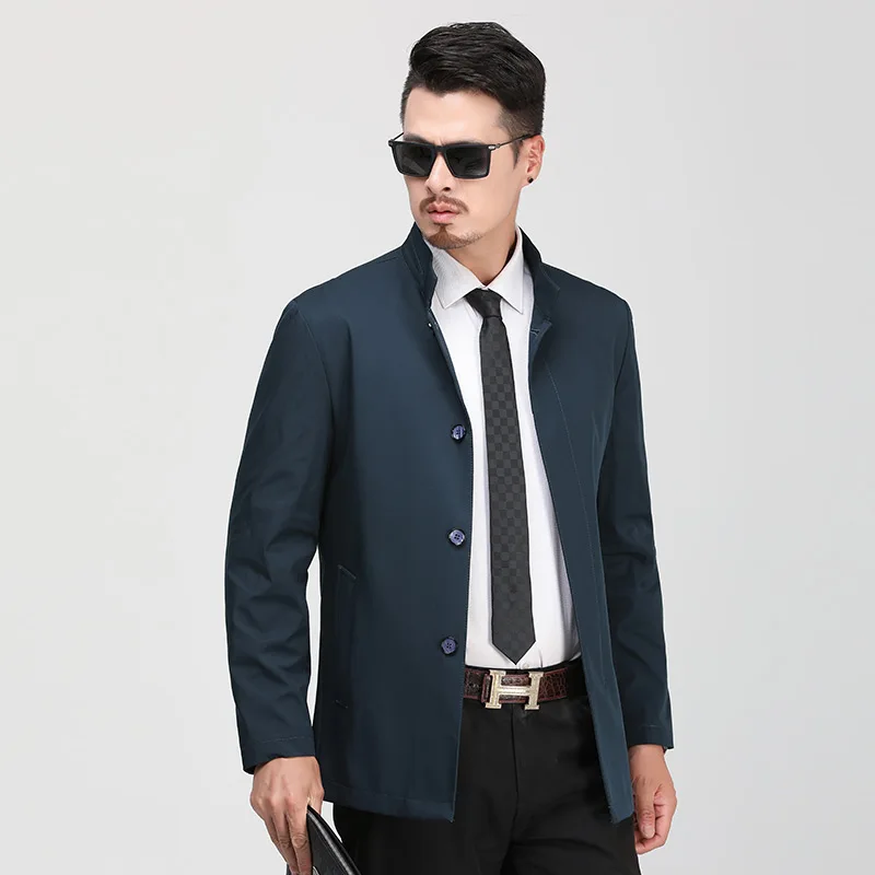 

1813 New Middle-aged Men's Jacket Dad Spring and Autumn Clothes thin Business and Leisure jacket Coat