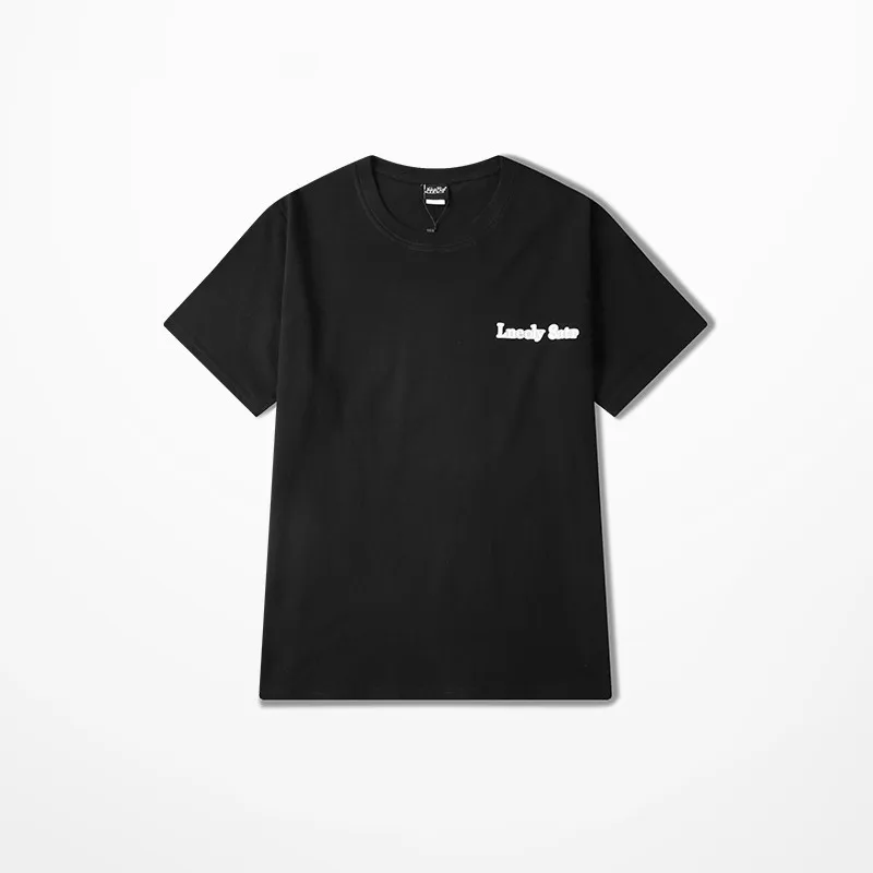 2019 летняя корейская мода хлопковая Футболка с буквенным принтом Мужские