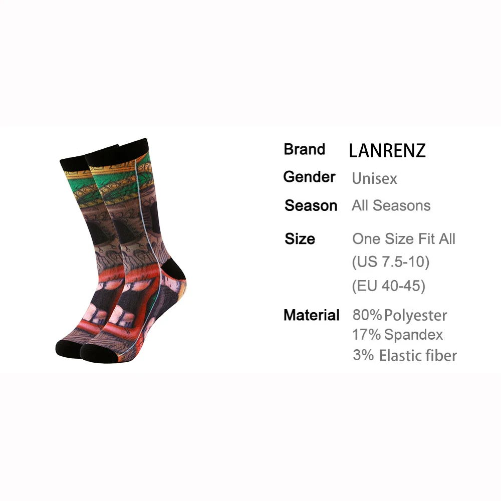 2020 ананас демон принты мужские и женские модные забавные носки 3d печатные 200