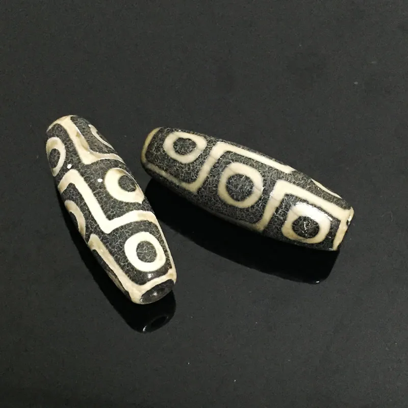 1pc antique black 40 мм Ретро 9-глазые натуральные тибетские бусины дзи Агаты DIY ювелирные аксессуары каменные бусины античные Агаты бусины для женщин и мужчин - Цвет: 1pc antique black