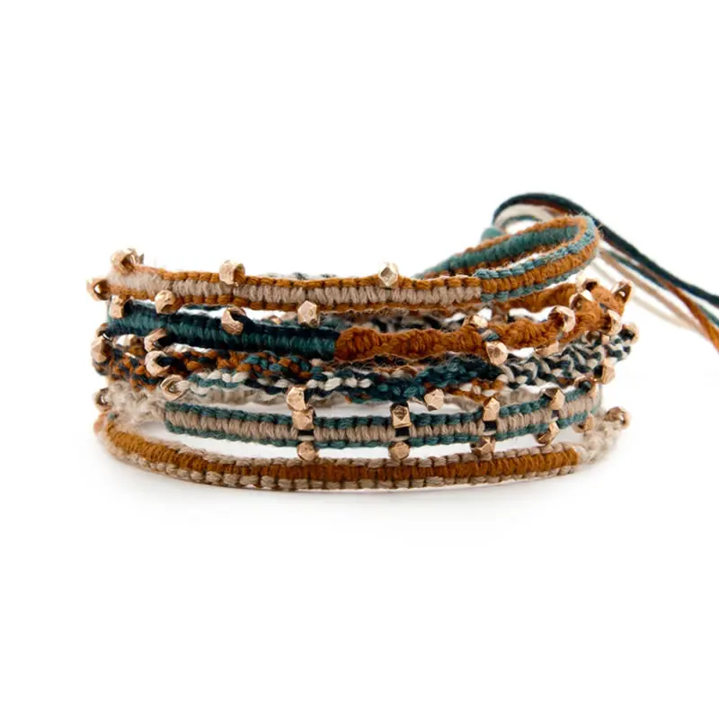 

Lotus Mann North Atlantic 5 lap cotton bracelet handmade