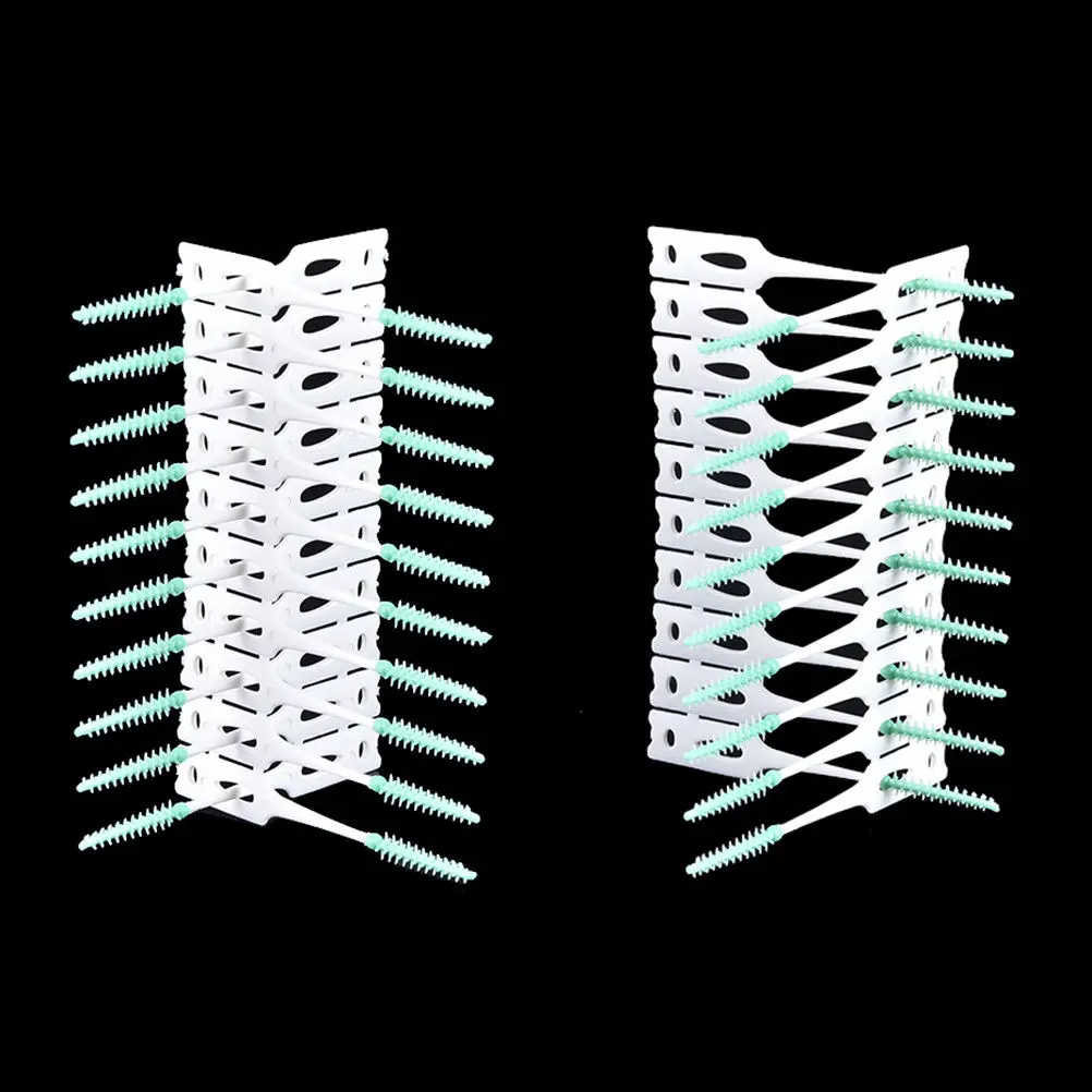 40 шт./компл. эластичный массаж десен между чисткой зубов зубная щетка со швом