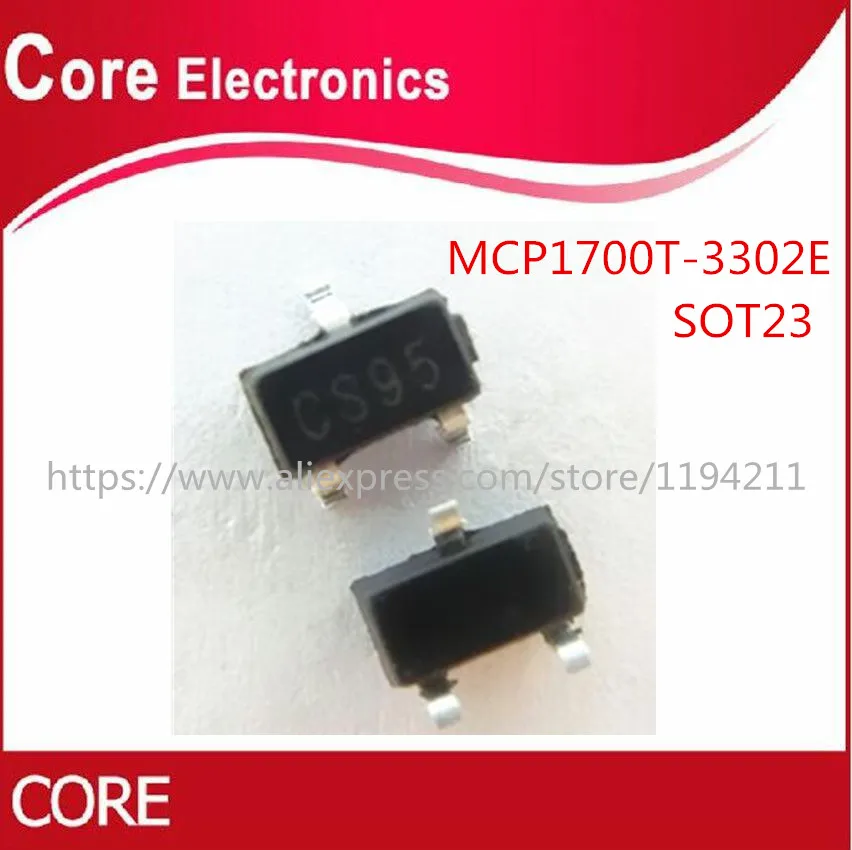 200PCS MCP1700T 3302E/TT SOT 23 3302E 3302 SMD MCP1700|Интегральные схемы| |