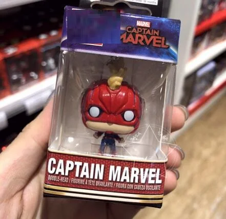 FUNKO POP Movie CAPTAIN MARVEL Figurine Keychain MS DC Justice League Wonder Woman Model Keychains Toys Avengers Endgame | Игрушки и