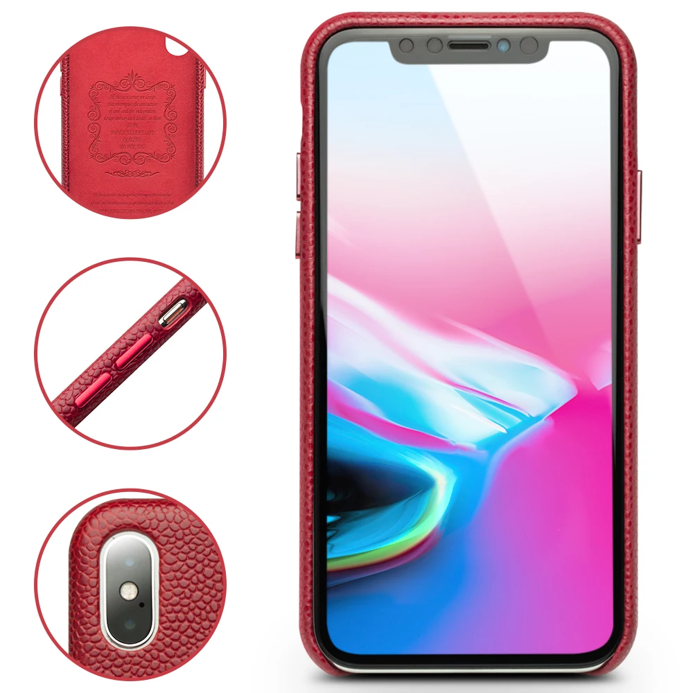 

Модный Ультратонкий чехол QIALINO для iPhone X/XS/XR, Роскошный чехол для телефона из натуральной кожи, чехол для iPhone XS Max 6,5 дюйма