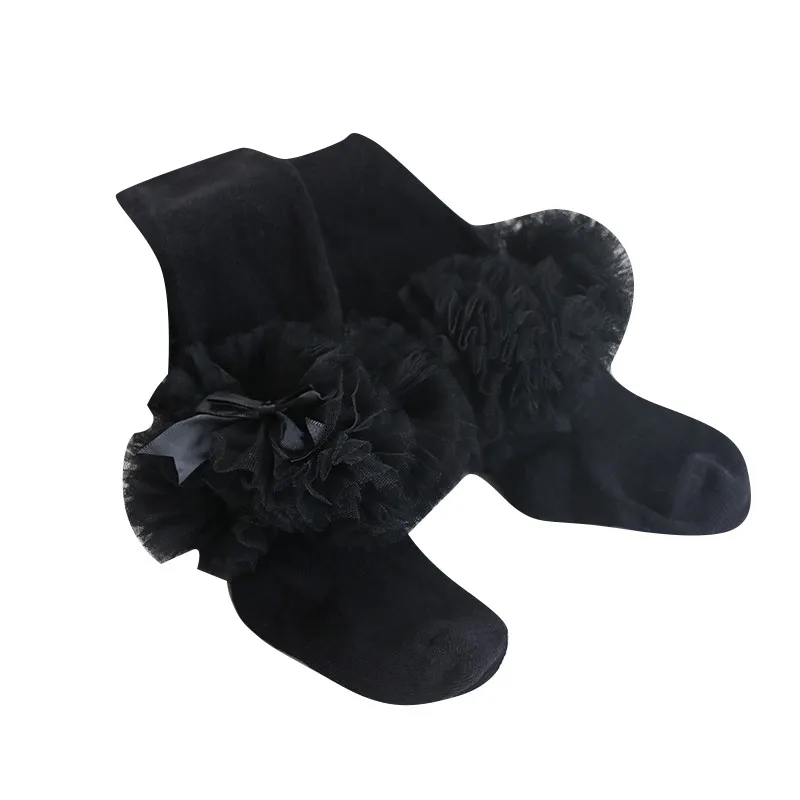 Чулки для маленьких девочек трикотажные хлопковые теплые сетчатые детские