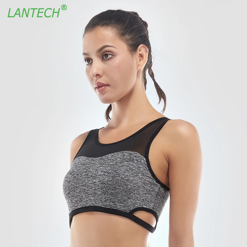 Lantech Для женщин Спортивный Бюстгальтер Бег ударопрочный Push Up Йога спортивной