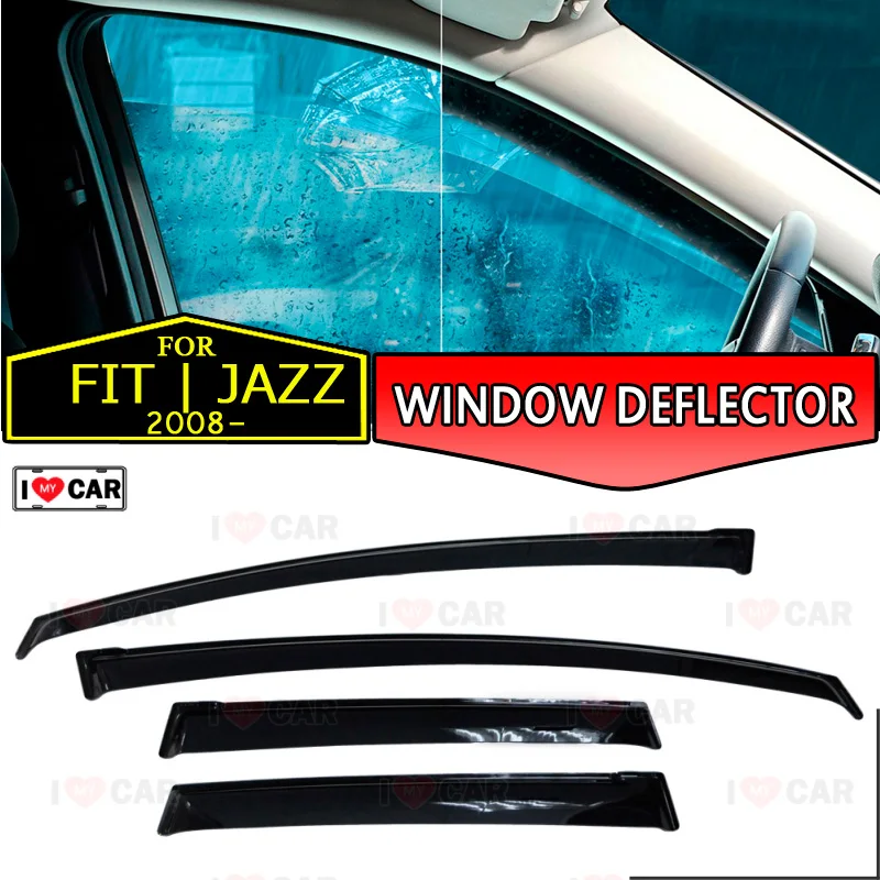 Оконный дефлектор для Honda Fit / Jazz 2008-Автомобильный оконный ветрозащитный козырек