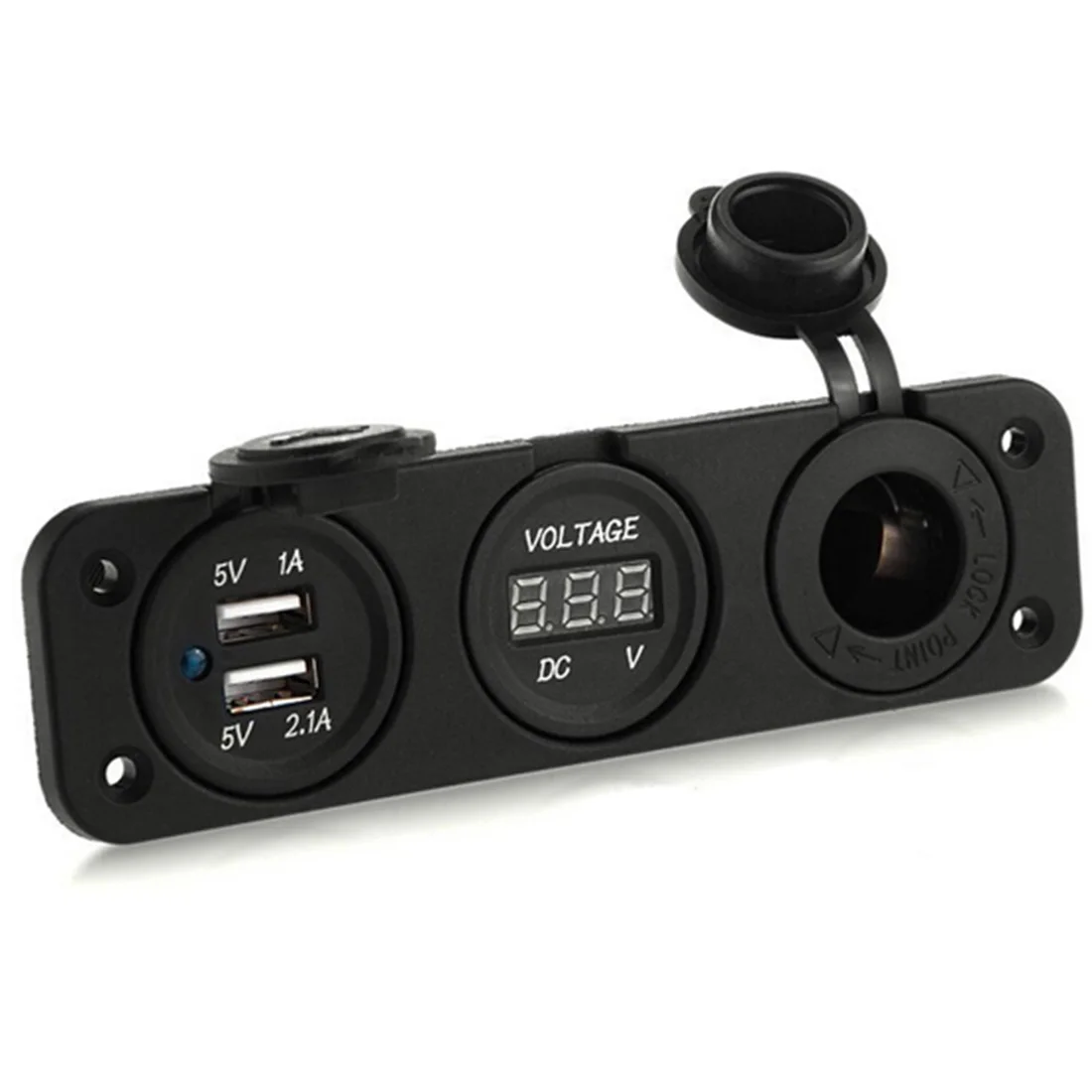 Dewtreetali новый авто 12 В 2 USB прикуриватель адаптер гнезд синий светодиодный