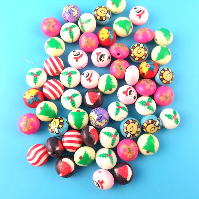 Фруктовые бусины Fimo 50 шт./лот из полимерной глины разделительные разноцветные