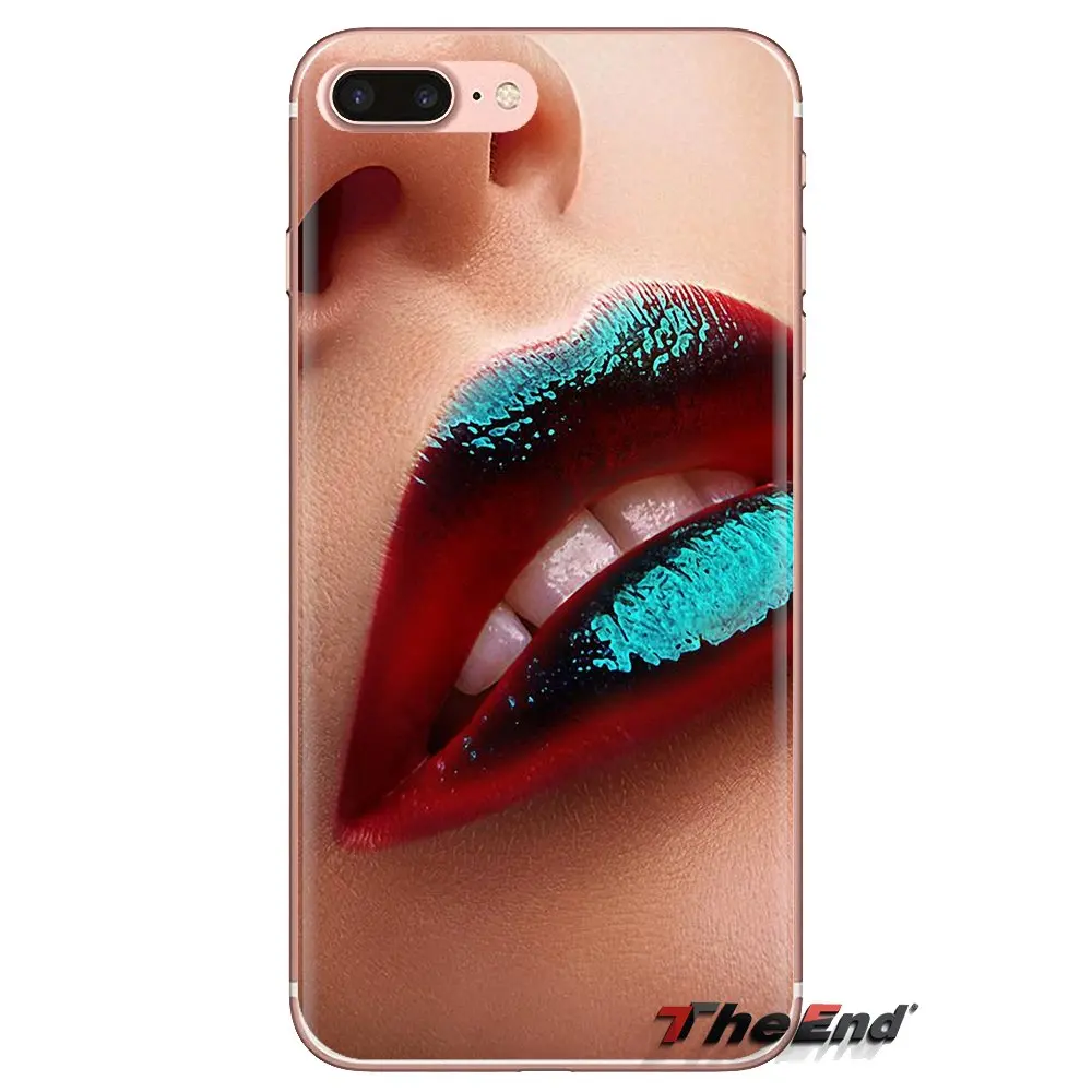 TPU Case Cover For Huawei G7 G8 P7 P8 P9 P10 P20 P30 Lite Mini Pro P Smart Plus 2017 2018 2019 Red Sexy Lips Luxury Korea Monroe |
