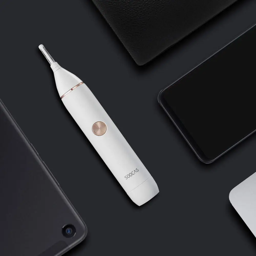 Новинка, XIAOMI Mijia SOOCAS, триммер для волос в носу, бровей, IPX5, портативная машинка для стрижки бровей, ушные волосы, Минималка, очиститель, отделка
