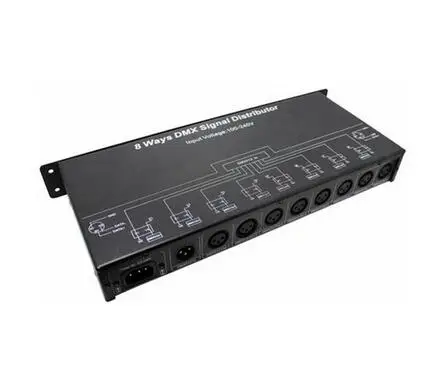 DMX128dmx 512 распределитель сигналов 8 способов dmx сплиттер усилитель для цифрового