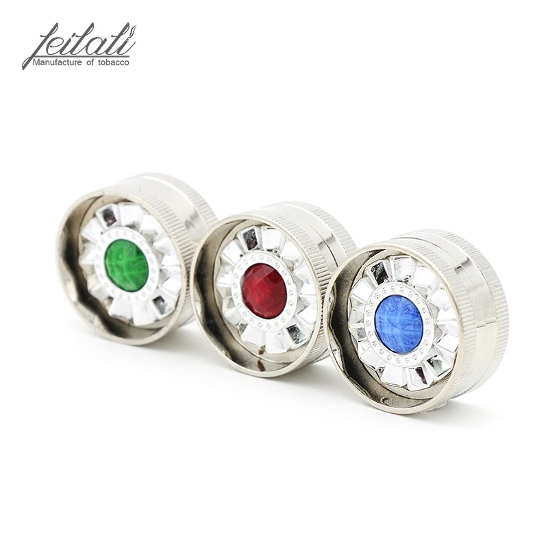 

Brand new two-layer metal 40mm tobacco grinder, hot selling personalized gem tobacco grinder, the best choice to send people,