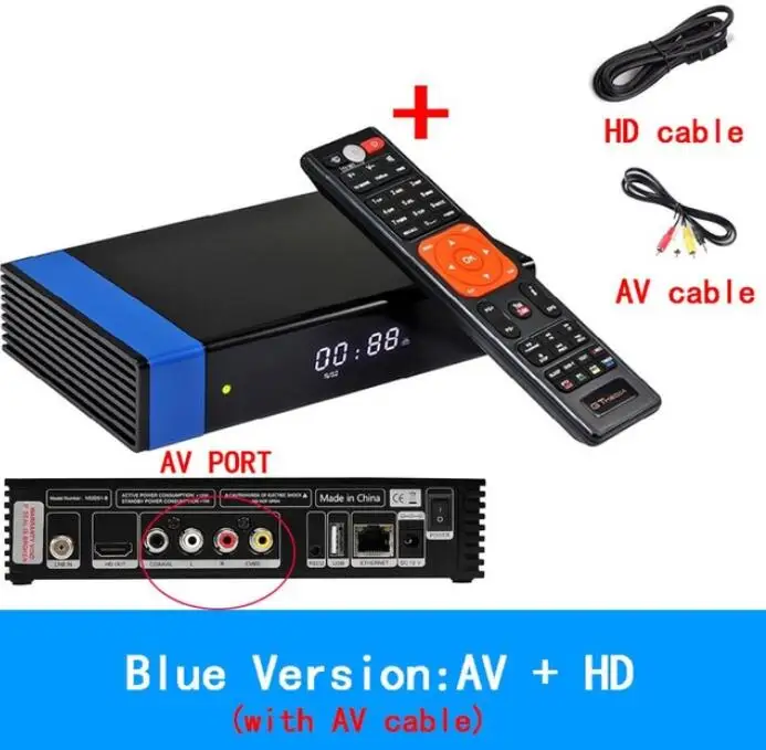 GT медиа V8 NOVA H.265 DVB-S2 HD спутниковый ресивер GTMEDIA V8 USB Wifi PowerVu Cccamd Newcamd Youtube, Youporn Декодер каналов кабельного телевидения - Цвет: AV port HD AV Cable
