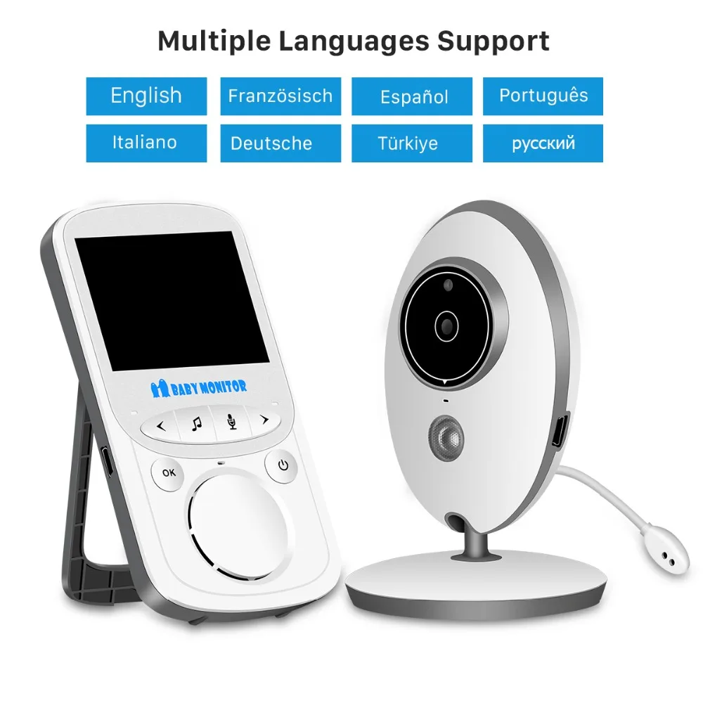 Беспроводная видеоняня VB605 с ЖК-экраном аудио-и радио музыкальная Интерком ИК 24