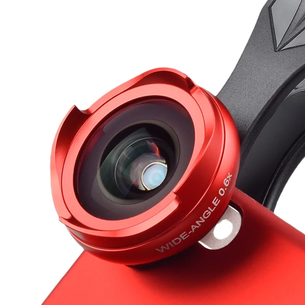 APEXEL Pro оптический объектив для смартфонов комплект 4 k HD 0.6x широкоугольный + 10x