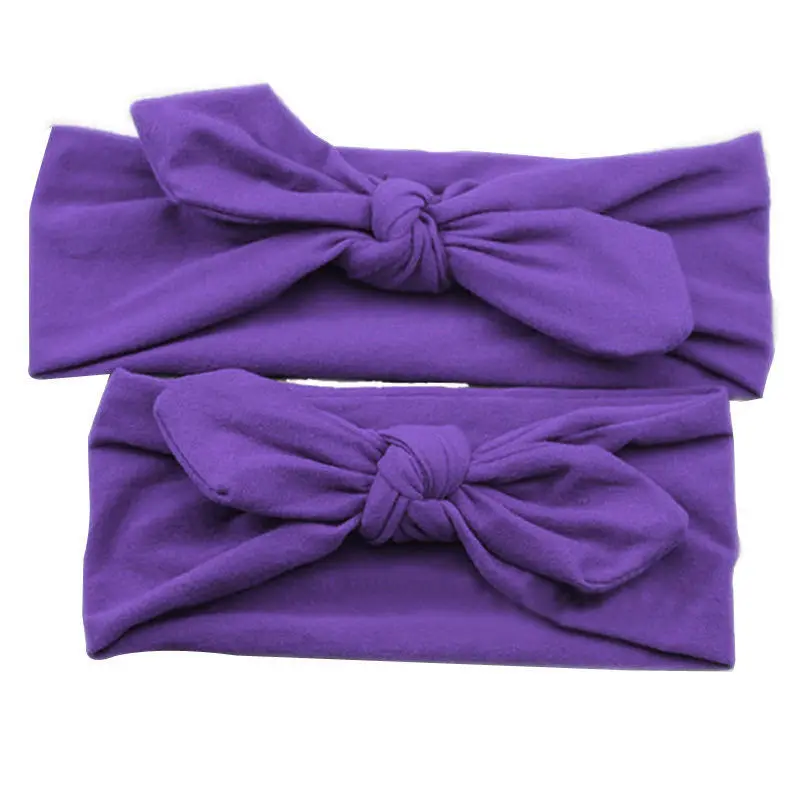 11 colors Fashion Headbands 1 Set of Sweet Mama Baby Bohemia Elastic Ribbon Bow Hairband Turban Rabbit Knot Headband Accessories | Детская