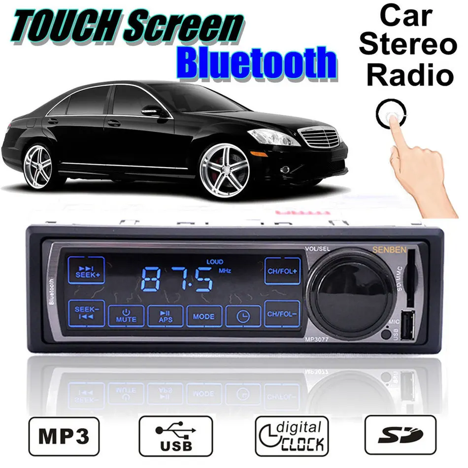 Новинка! Съемная Bluetooth сенсорная панель автомобиля mp3 плеер поддержка fm-радио без AUX InterfaceCar Bluetooth Handsfree музыка MP3 карта