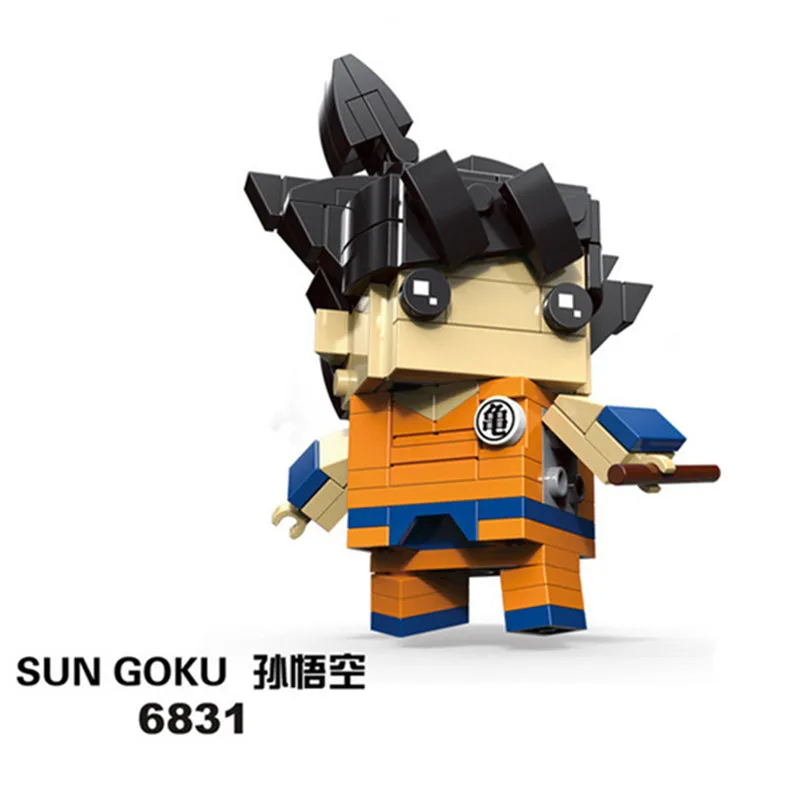Фиолетовый Милая кукла Dragon Ball Z Super Saiyan Goku, фигурка, игрушка Dragon ball Z BrickHeadz, строительные блоки, игрушки для детей - Цвет: Фиолетовый