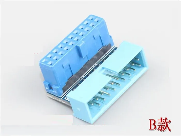 USB 3 0 19P 20P 19 pin 20 USB3.0 штекер разъем 90 градусов материнская плата шасси переднего