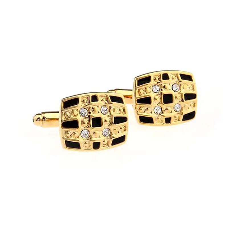 

Promotion Lepton high quality 5 design wedding dress crystal cufflinks brass french shirt cuff links for mens gift