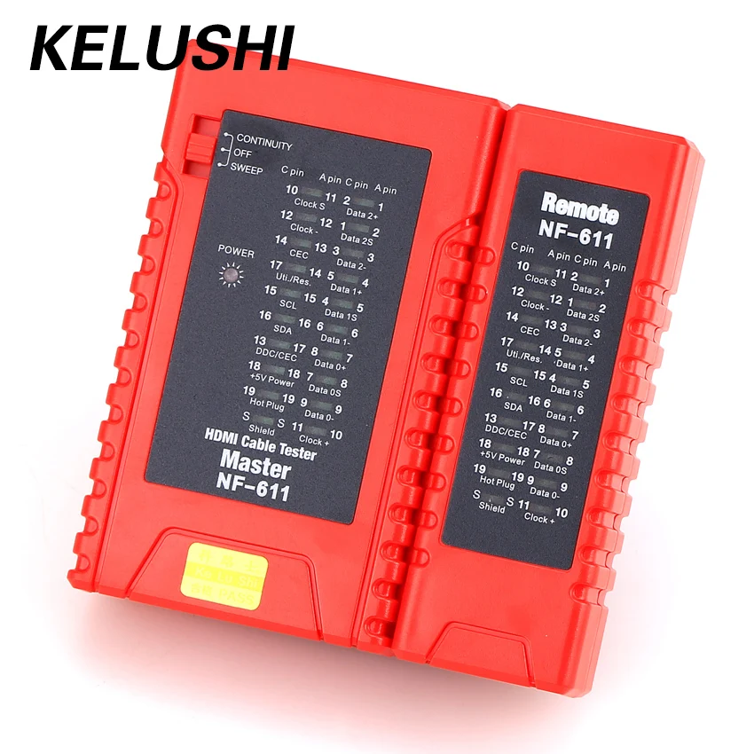 KELUSHI Кабельный тестер высокой четкости NF-611 кабельный тестер детектор Диагностика Tone Tracer Стандартный HDMI Провод трекер линия Finder