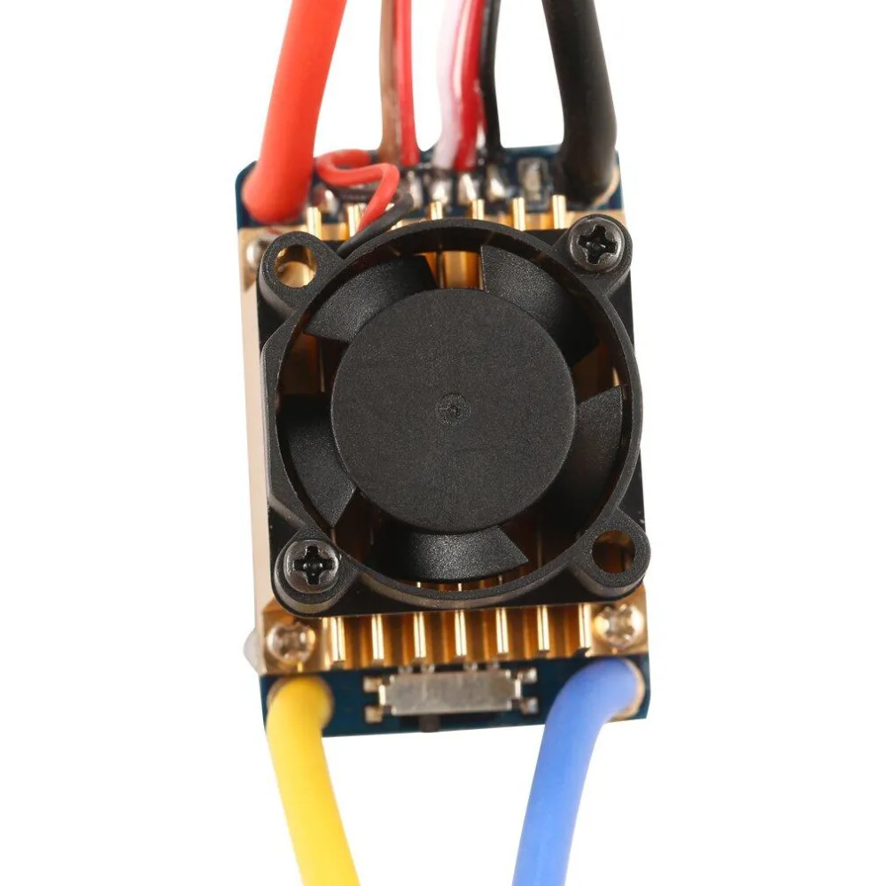Rc 2-3 Lipo/6-9NiMH 60A двухрежимный регулятор скорости щетки ESC Регулятор с охлаждающим вентилятором для 1/10 RC автомобиля
