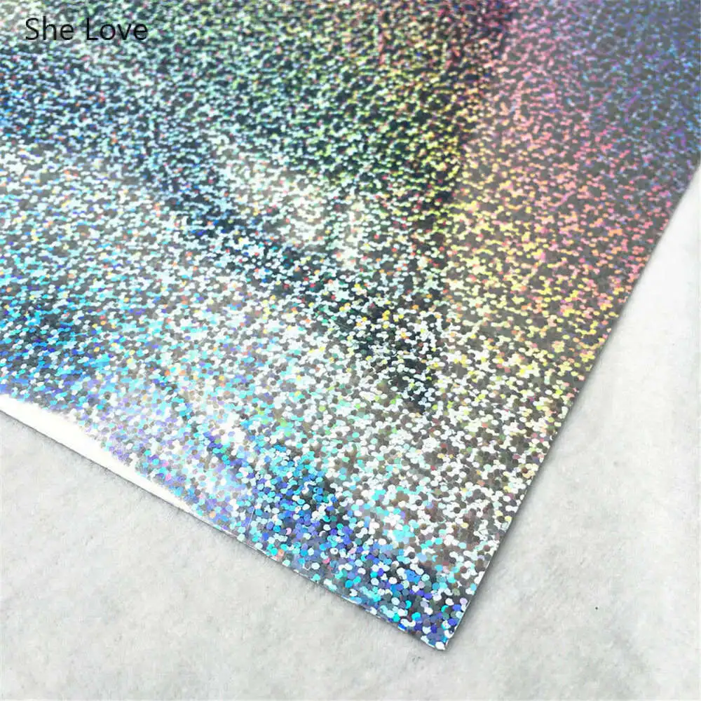 sliver She Love 25x30 см блестящая ПВХ бумага железо на передаваемое тепло струйная виниловая самоклейка на окна для футболки Diy ремесла - Цвет: sliver