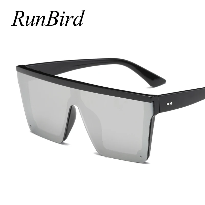 RunBird, брендовые, модные, черные, цельные солнцезащитные очки, мужские, негабаритные, для вождения, крутые, солнцезащитные очки, квадратные, мужские, Oculos Gafas, очки 5121R