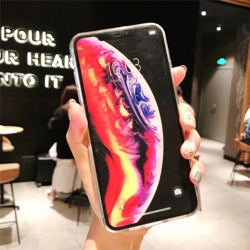 Чехлы GYKZ с сушеными настоящими цветами для iPhone 7 XS MAX X 6 6s Plus прозрачный мягкий