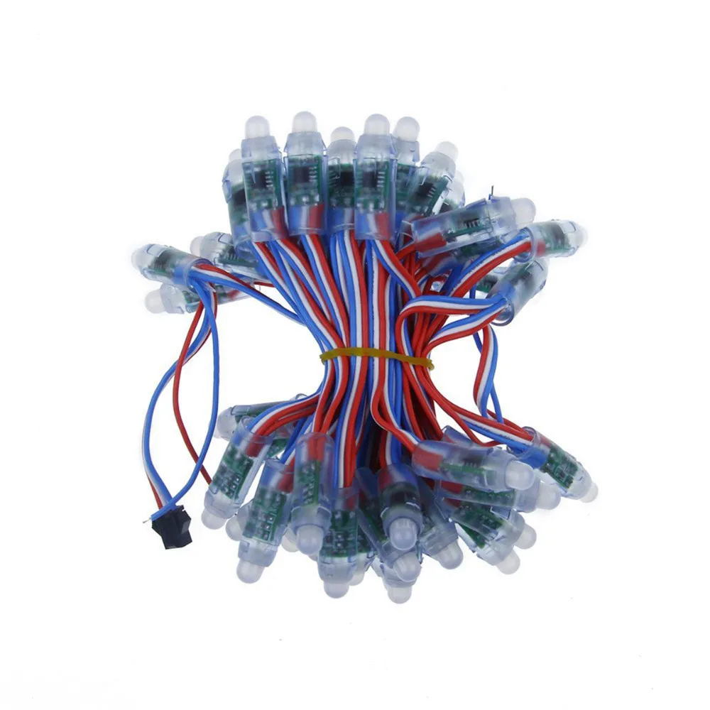 100 шт. DC5V 12 мм WS2811 пиксель rgb led модуль IP68 водонепроницаемый полноцветный