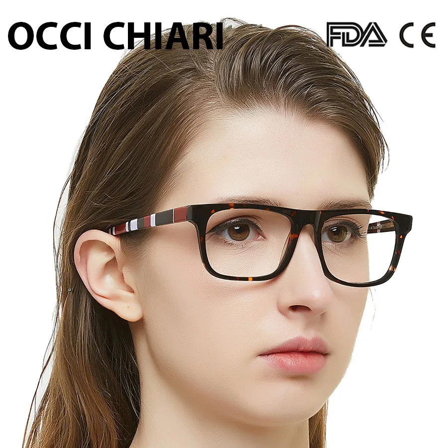 OCCI CHIARI, полосатые очки, для женщин, анти-синий луч, компьютерные очки по рецепту, Новые прозрачные оптические очки, оправа для очков