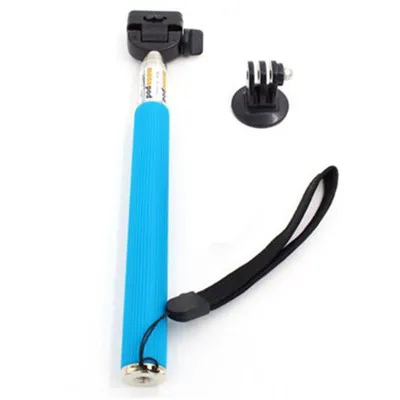 Blue CENINE Выдвижная селфи-палка ручной Palo Perche монопод для селфи для Gopro Hero 5 4 3 Xiaomi Yi Sjcam Sj4000 аксессуары - Цвет: Blue
