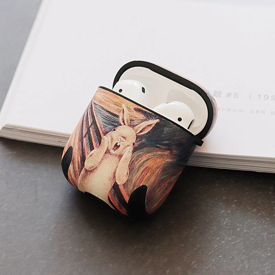 Роскошный чехол с принтом кролика для Apple Airpods, Bluetooth наушники, стильная сумка, аксессуары, защитный чехол, чехол для зарядки