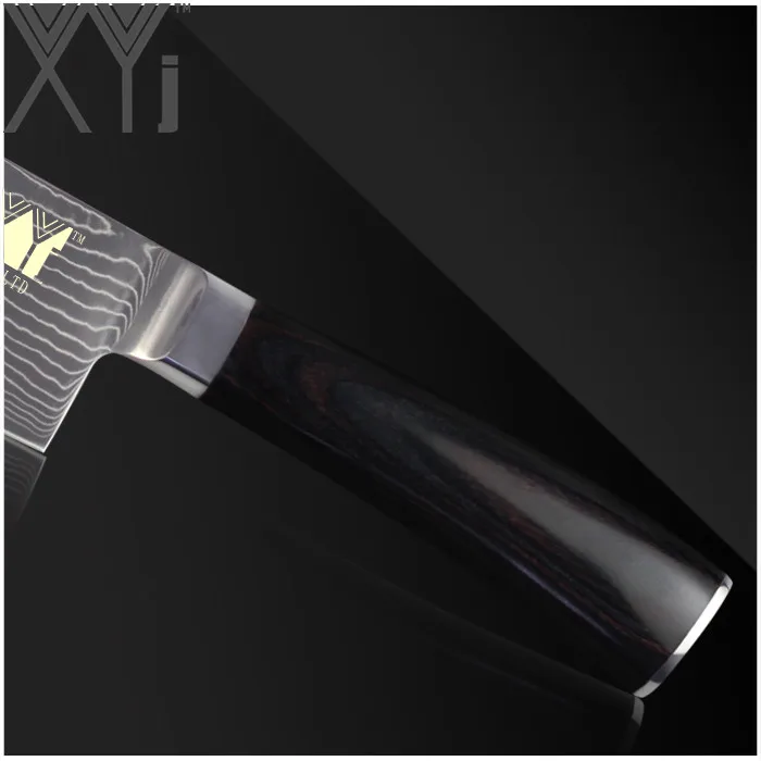 XYj Damascus японские кухонные ножи цельный нож для очистки овощей утилита Santoku