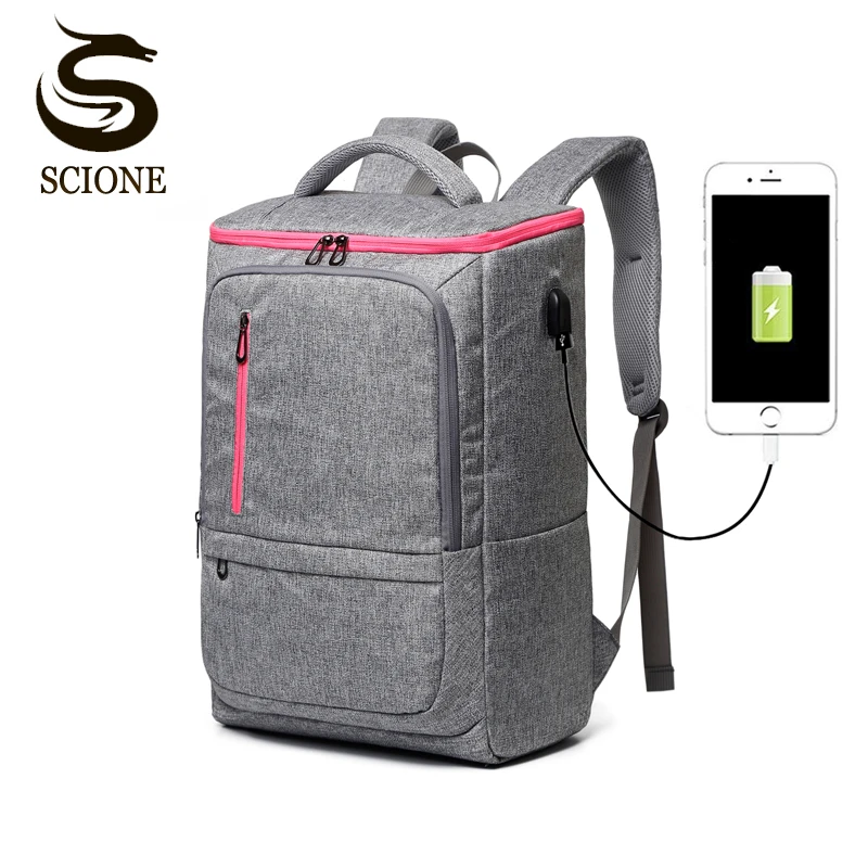 

Men's scratch-resistant Laptop USB Charge Backpacks Travel Back Pack School Shoulder Bags Large Capacity Business Rucksack