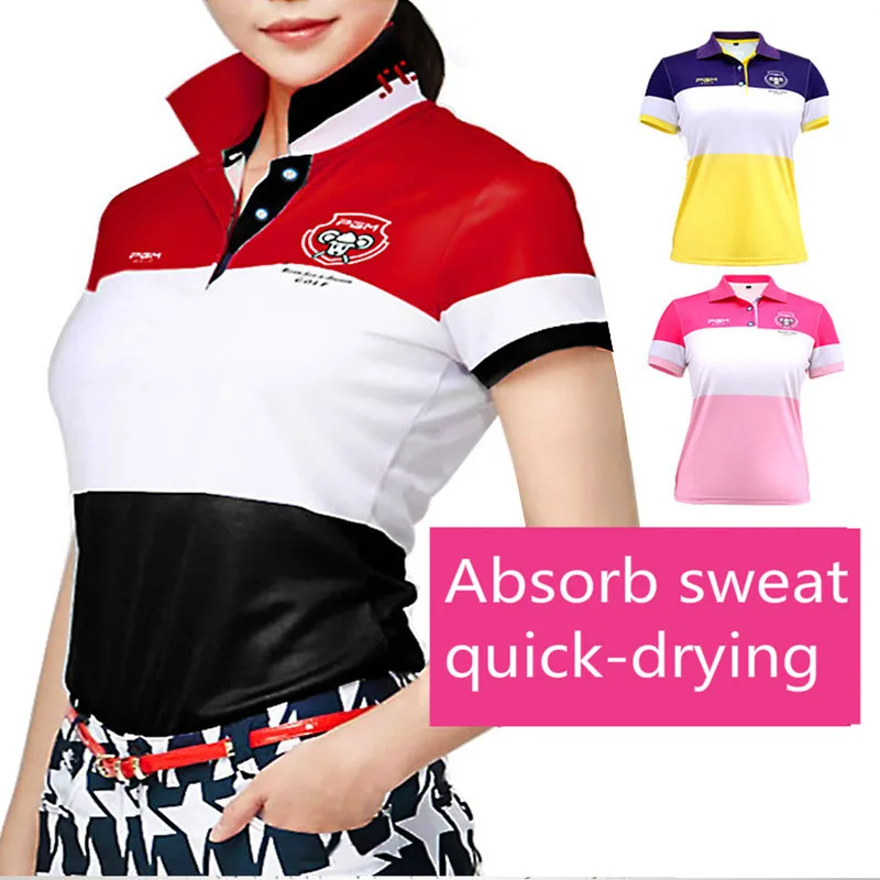 2018 Горячая Распродажа Новая дышащая футболка для гольфа женский с коротким