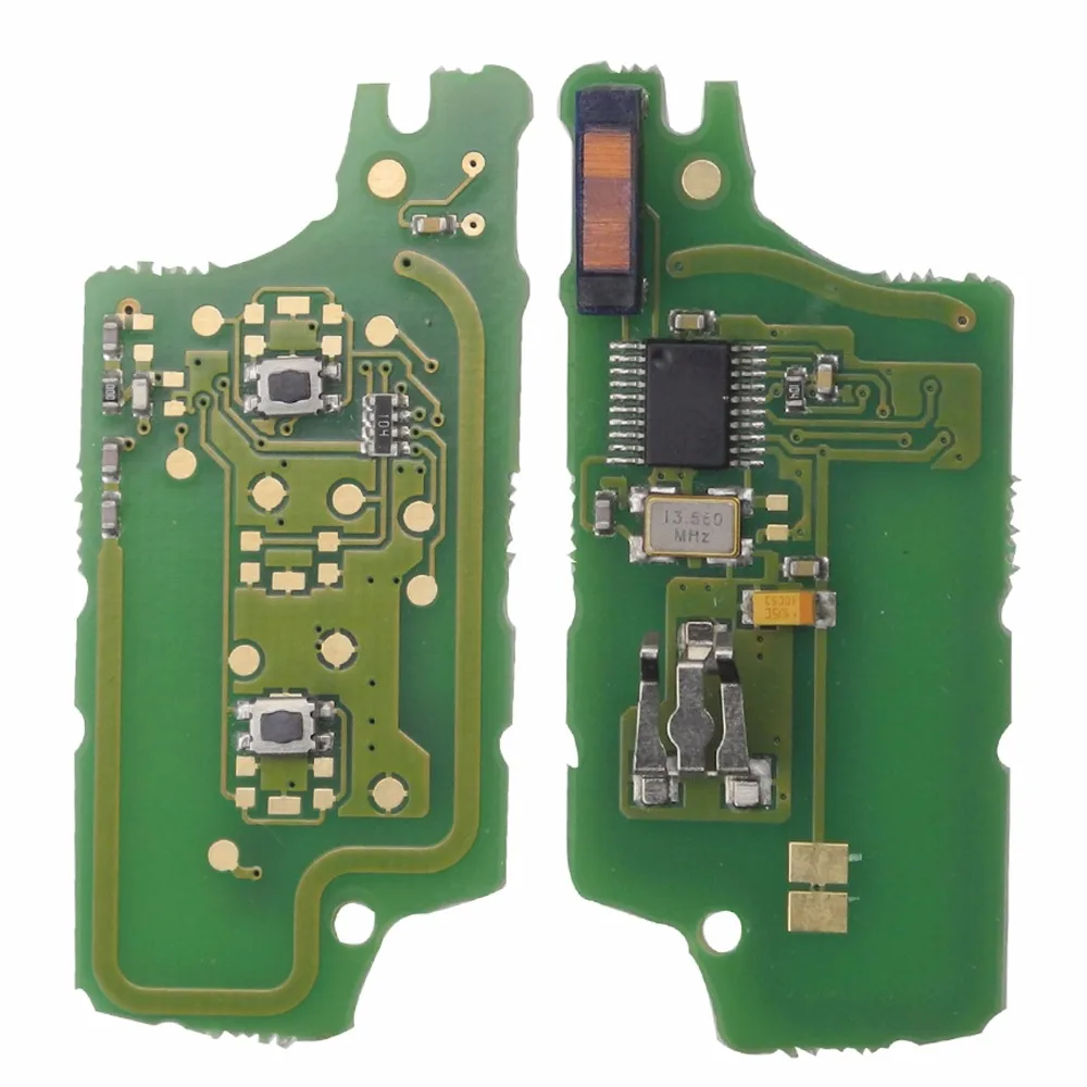 

jingyuqin 2 Buttons Remote Key Fob ASK 434MHz ID46 Chip For Peugeot 207 307 308 407 807 For Citroen VA2 Blade CE0536