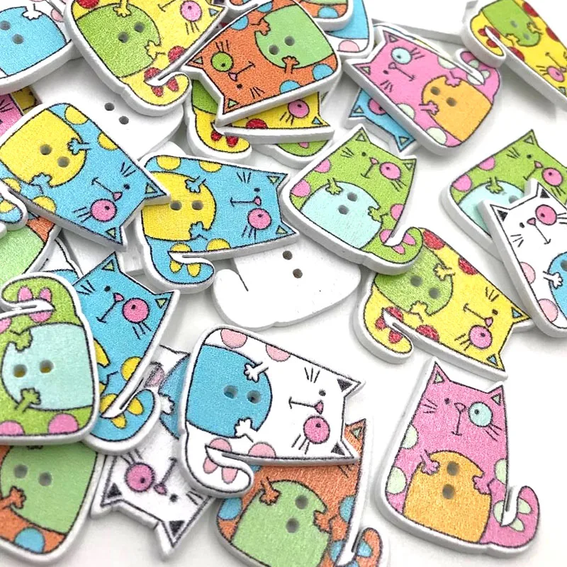 Деревянные пуговицы для детей и кошек 25/50/100 шт.|craft sewing|wooden buttonsbaby wooden buttons |