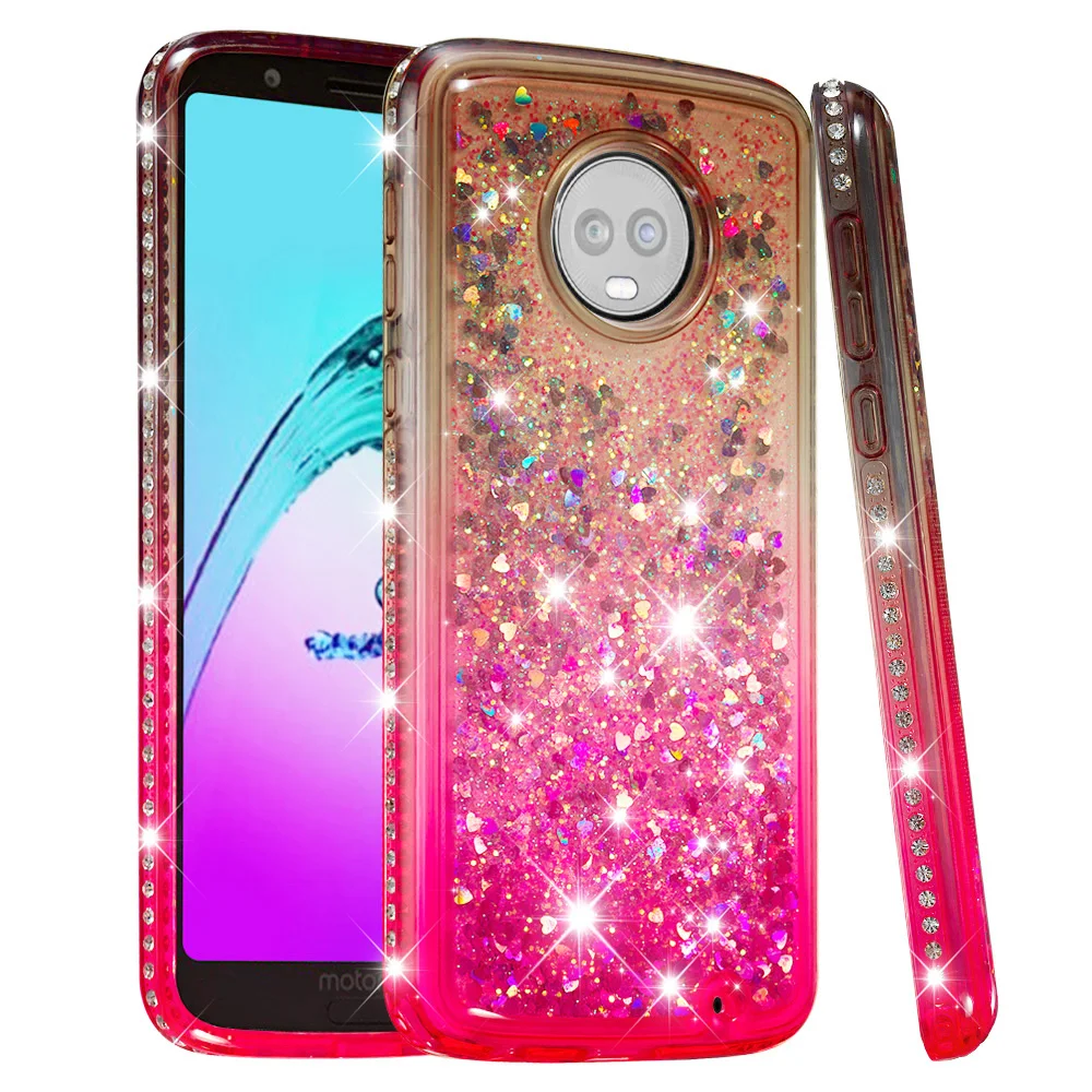 Для Motorola Moto G6 2018 зыбучий песок горный хрусталь Алмазный градиент чехол для