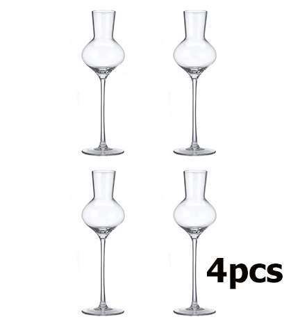Clear set of 4 4 шт 120 мл тюльпан бокал для шампанского Copita Nosing стеклянный набор из 4 - Цвет: Clear set of 4