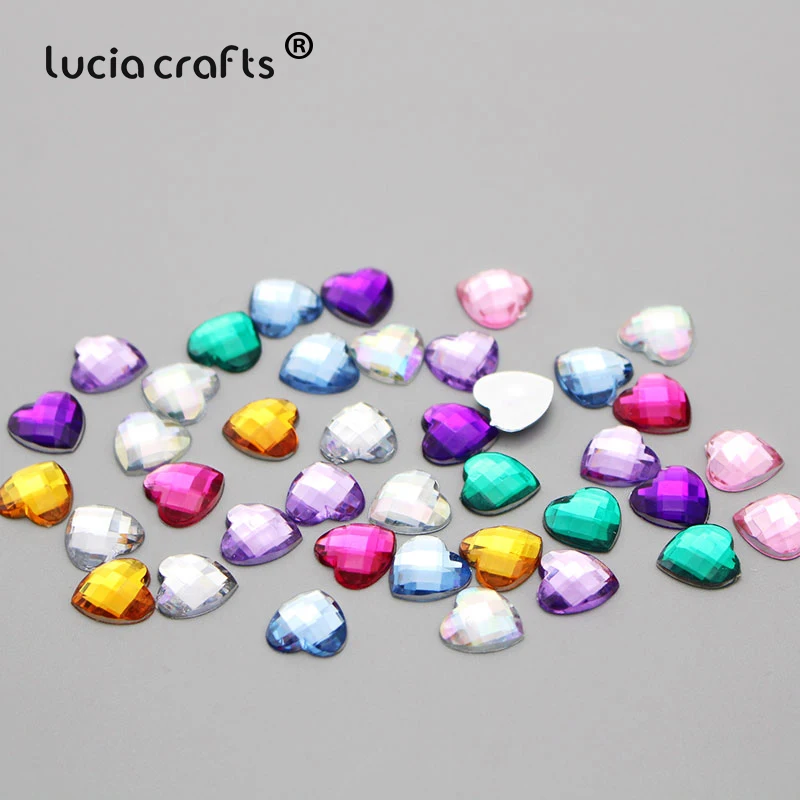 Продажа Lucia crafts 10 мм разноцветные стразы для рукоделия (100 шт./лот) G0412|acrylic