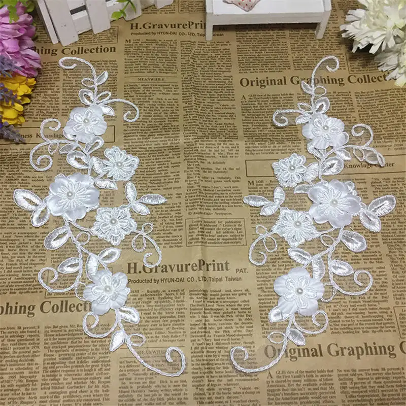 DoreenBeads 2018 лидер продаж 1 пара ручная работа бисер кружевной воротник платье для